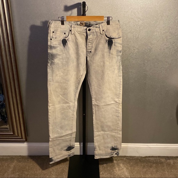 PRPS vintage washed straight designer denim